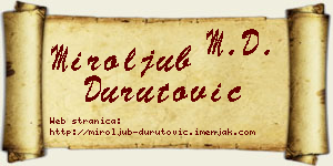 Miroljub Durutović vizit kartica